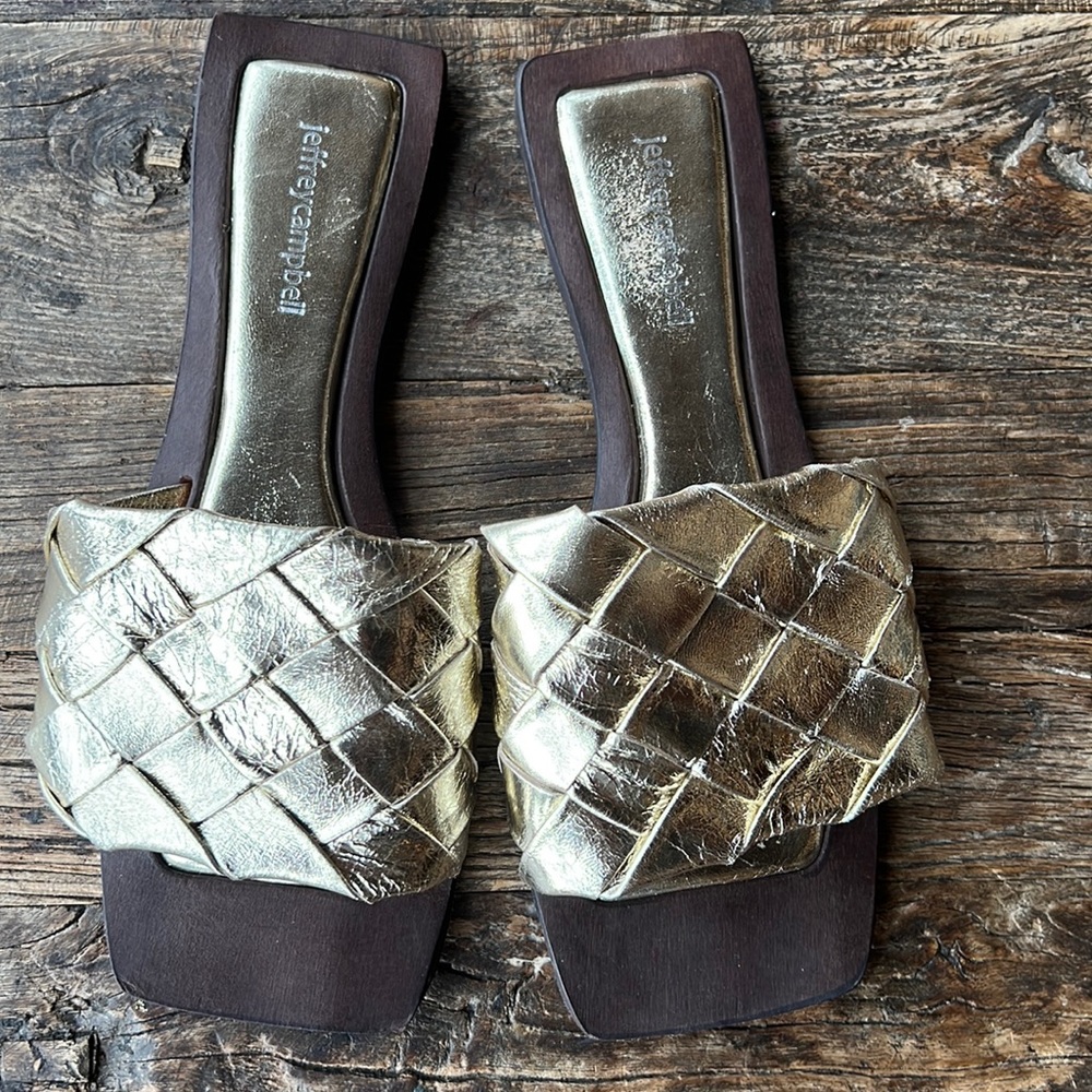 Jeffrey Campbell flat square toe sandal